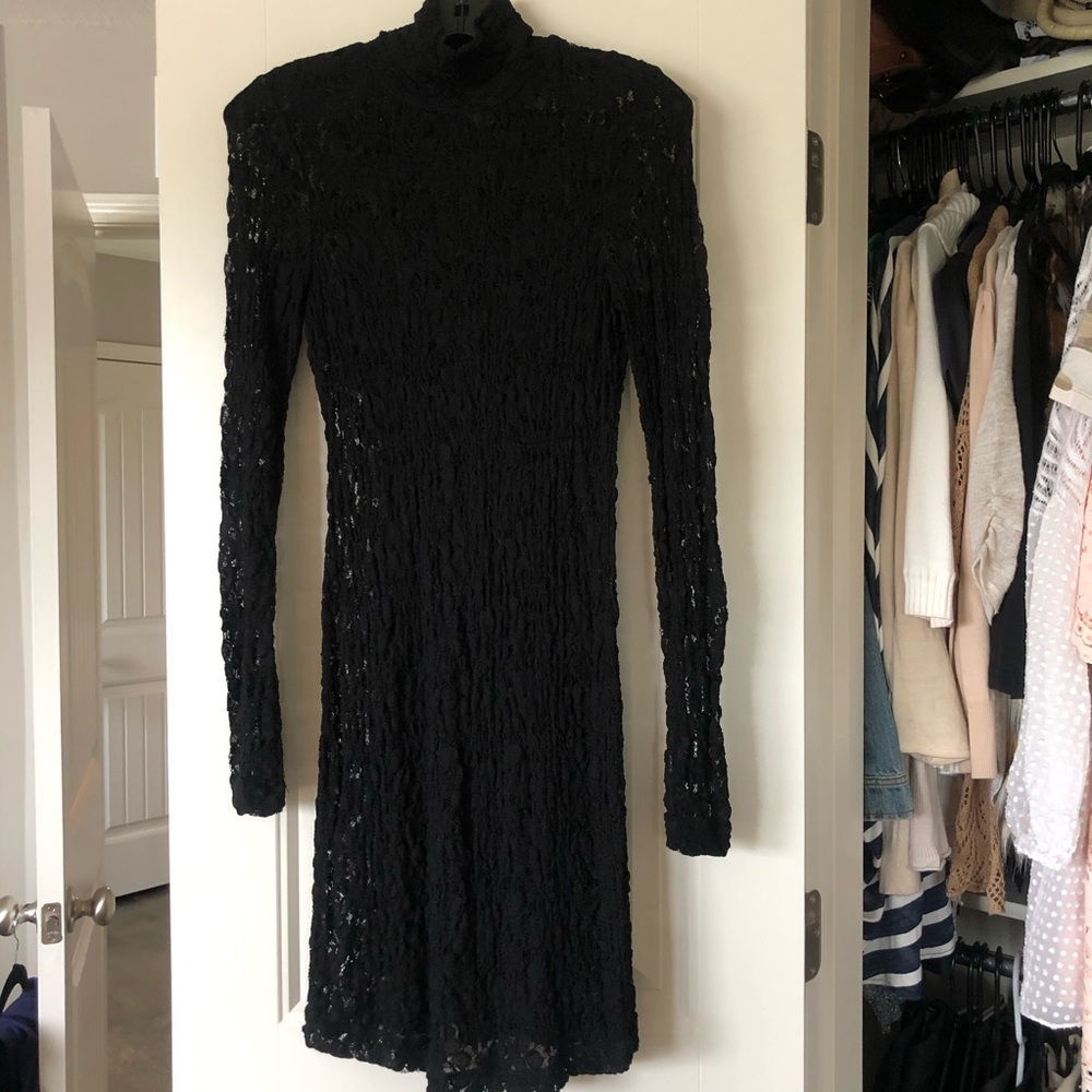 BCBG Generation lace turtleneck dress S
